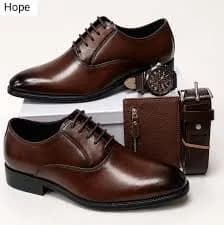 Men's gift set with shoes, wallet, belt, watch